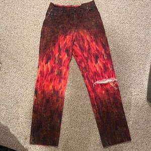 Marcell Vonberlin Straight Leg Fire Jeans